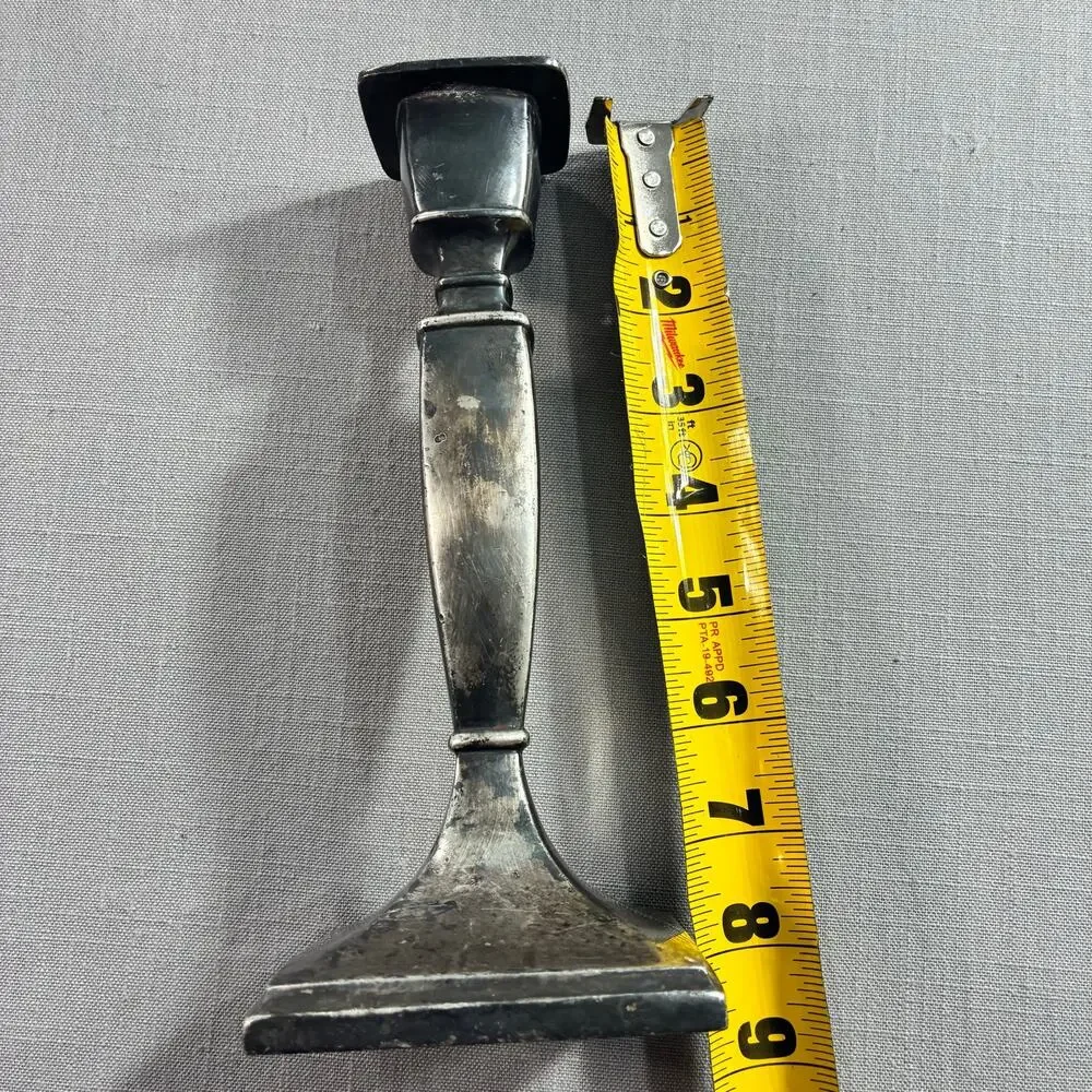 Vintage Silverplate Candlestick Square Base Single Taper Candle Holder